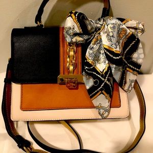 Aldo Multi color flap satchel Crossbody purse NWOT